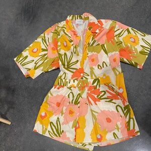 Sabo Skirt Floral Shirt & Short Set - XS